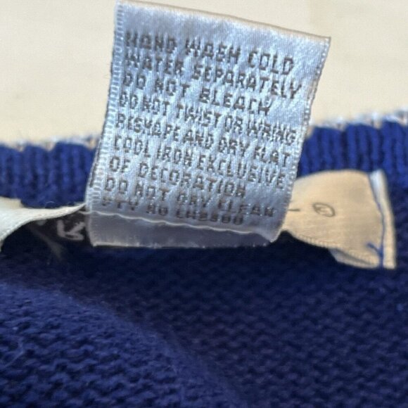 Vtg Arriviste Women Large Dancing Reindeer Ugly Christmas Sweater Cardigan Blue - Picture 13 of 13